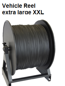 Brugg Cable vehicle reel for fibre optic cable